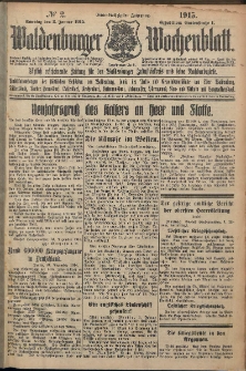 Waldenburger Wochenblatt, Jg. 61, 1915, nr 2