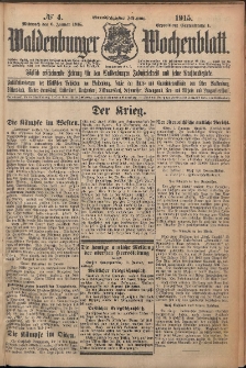 Waldenburger Wochenblatt, Jg. 61, 1915, nr 4