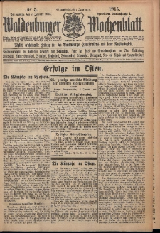 Waldenburger Wochenblatt, Jg. 61, 1915, nr 5