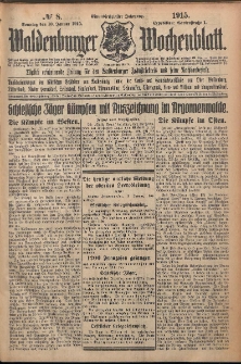 Waldenburger Wochenblatt, Jg. 61, 1915, nr 8