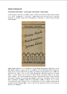 Skarby z Pracowni (6) : Przewodnik Informator - Dolny Śląsk. Karkonosze. Jelenia Góra. [Dokument elektroniczny]