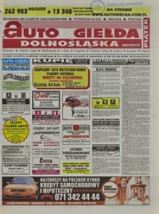 Auto Giełda Dolnośląska : regionalna gazeta ogłoszeniowa, 2005, nr 75 (1315) [1.07]