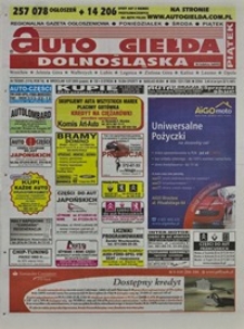 Auto Giełda Dolnośląska : regionalna gazeta ogłoszeniowa, 2005, nr 78 (1318) [8.07]