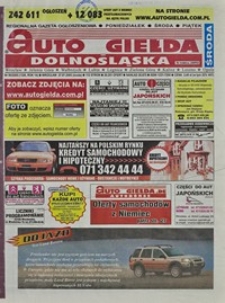Auto Giełda Dolnośląska : regionalna gazeta ogłoszeniowa, 2005, nr 86 (1326) [27.07]