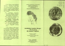 Archiwista Czesław Margas - 50 lat pracy dla miasta i regionu - folder [Dokument życia społecznego]