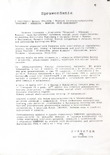 Sprawozdanie z realizacji Małego Projektu - Konkurs literacko-plastyczny "Krakono&scaron; - Rũbezahl - Rzepi&oacute;r : duch Karkonoszy" [Dokument życia społecznego]