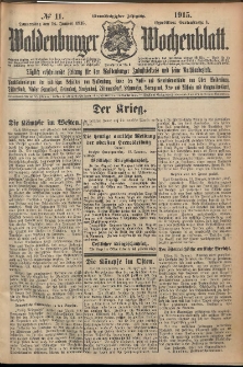 Waldenburger Wochenblatt, Jg. 61, 1915, nr 11