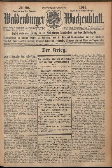 Waldenburger Wochenblatt, Jg. 61, 1915, nr 20