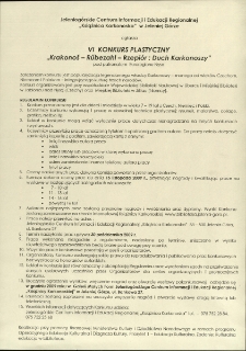Krakono&scaron; - Rũbezahl - Rzepi&oacute;r : duch Karkonoszy : VI konkurs plastyczny pod patronatem Euroregionu NYSA - regulamin [Dokument elektroniczny]