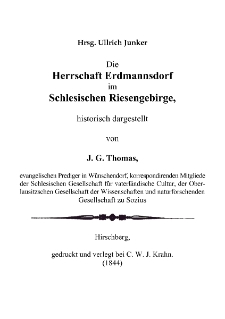 Die Herrschaft Erdmannsdorf im Schlesischen Riesengebirge [Dokument elektroniczny]