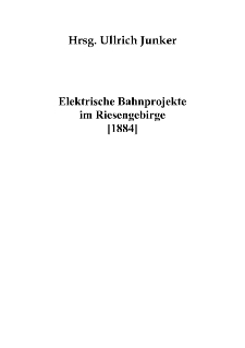 Elektrische Bahnprojekteim Riesengebirge [Dokument elektroniczny]