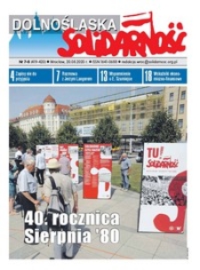 Dolnośląska Solidarność, 2020, nr 7-8 (419-420)