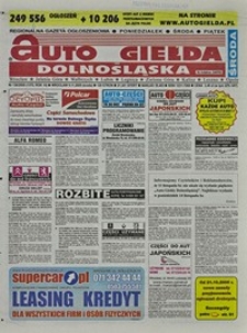 Auto Giełda Dolnośląska : regionalna gazeta ogłoszeniowa, 2005, nr 130 (1370) [9.11]