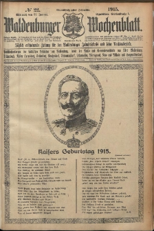 Waldenburger Wochenblatt, Jg. 61, 1915, nr 22