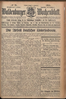 Waldenburger Wochenblatt, Jg. 61, 1915, nr 28