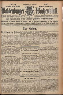 Waldenburger Wochenblatt, Jg. 61, 1915, nr 29