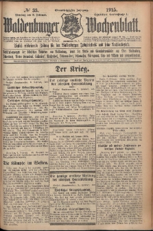Waldenburger Wochenblatt, Jg. 61, 1915, nr 33