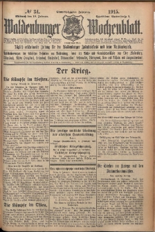 Waldenburger Wochenblatt, Jg. 61, 1915, nr 34