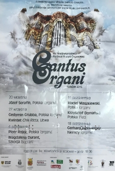 Cantus Organi 2015 - plakat [Dokument życia społecznego]