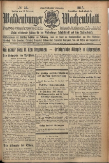 Waldenburger Wochenblatt, Jg. 61, 1915, nr 36