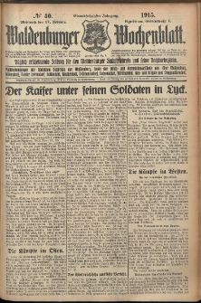 Waldenburger Wochenblatt, Jg. 61, 1915, nr 40