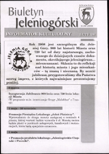 Biuletyn Jeleniogórski : informator kulturalny, 2008, luty