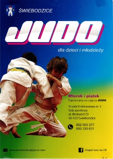 Judo dla dzieci i młodzieży - plakat [Dokument życia społecznego]