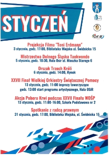Styczeń [Świebodzicki Rozkład Imprezowy] - plakat [Dokument życia społecznego]