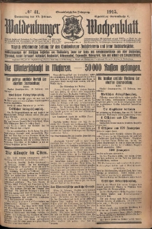 Waldenburger Wochenblatt, Jg. 61, 1915, nr 41