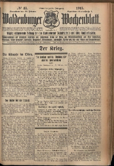 Waldenburger Wochenblatt, Jg. 61, 1915, nr 43