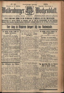 Waldenburger Wochenblatt, Jg. 61, 1915, nr 45