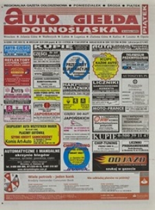Auto Giełda Dolnośląska : regionalna gazeta ogłoszeniowa, 2006, nr 8 (1397) [20.01]