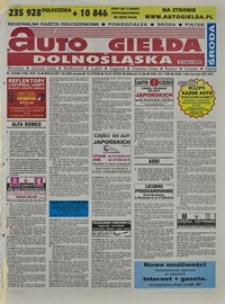 Auto Giełda Dolnośląska : regionalna gazeta ogłoszeniowa, 2006, nr 14 (1403) [3.02]