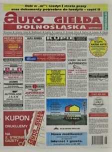 Auto Giełda Dolnośląska : regionalna gazeta ogłoszeniowa, 2006, nr 21 (1410) [20.02]