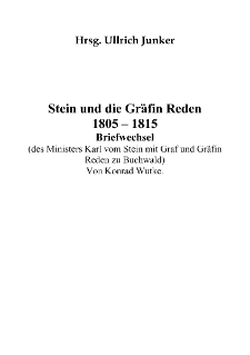 Stein und die Gräfin Reden1805-1815 : Briefwechsel [Dokument elektroniczny]