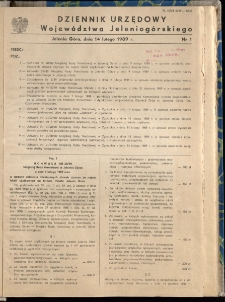 Dziennik Urzędowy Wojew&oacute;dztwa Jeleniog&oacute;rskiego, 1989, nr 1