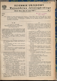 Dziennik Urzędowy Województwa Jeleniogórskiego, 1989, nr 7