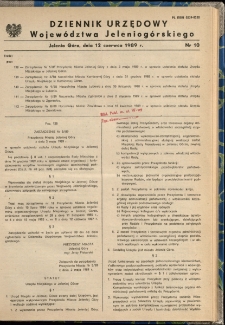Dziennik Urzędowy Województwa Jeleniogórskiego, 1989, nr 10