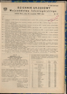Dziennik Urzędowy Województwa Jeleniogórskiego, 1989, nr 13