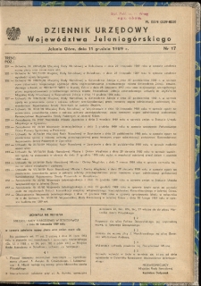 Dziennik Urzędowy Województwa Jeleniogórskiego, 1989, nr 17