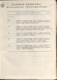 Dziennik Urzędowy Wojew&oacute;dztwa Jeleniog&oacute;rskiego, 1990, nr 14