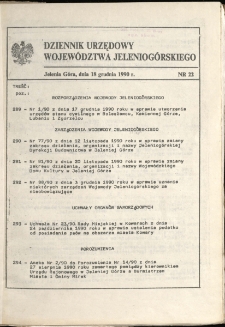 Dziennik Urzędowy Województwa Jeleniogórskiego, 1990, nr 22