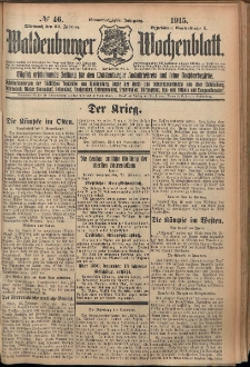 Waldenburger Wochenblatt, Jg. 61, 1915, nr 46