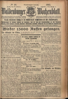 Waldenburger Wochenblatt, Jg. 61, 1915, nr 48