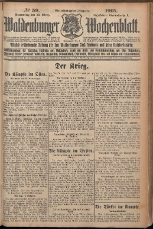 Waldenburger Wochenblatt, Jg. 61, 1915, nr 59