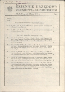 Dziennik Urzędowy Województwa Jeleniogórskiego, 1991, nr 4