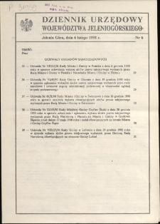 Dziennik Urzędowy Województwa Jeleniogórskiego, 1991, nr 6