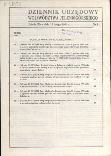 Dziennik Urzędowy Województwa Jeleniogórskiego, 1991, nr 9