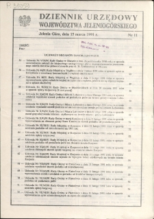 Dziennik Urzędowy Województwa Jeleniogórskiego, 1991, nr 11
