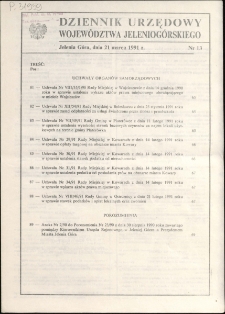 Dziennik Urzędowy Województwa Jeleniogórskiego, 1991, nr 13